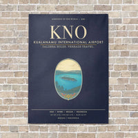 Thumbnail for Kualanamu International Airport Medan KNO - Canvas Framed - Navy Blue