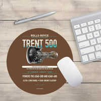 Thumbnail for TRENT 500 design on brown round mouse pad