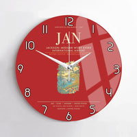 Thumbnail for JacksonMedgar Wiley Evers International Airport JAN Wall-Clock No-Frame - Red