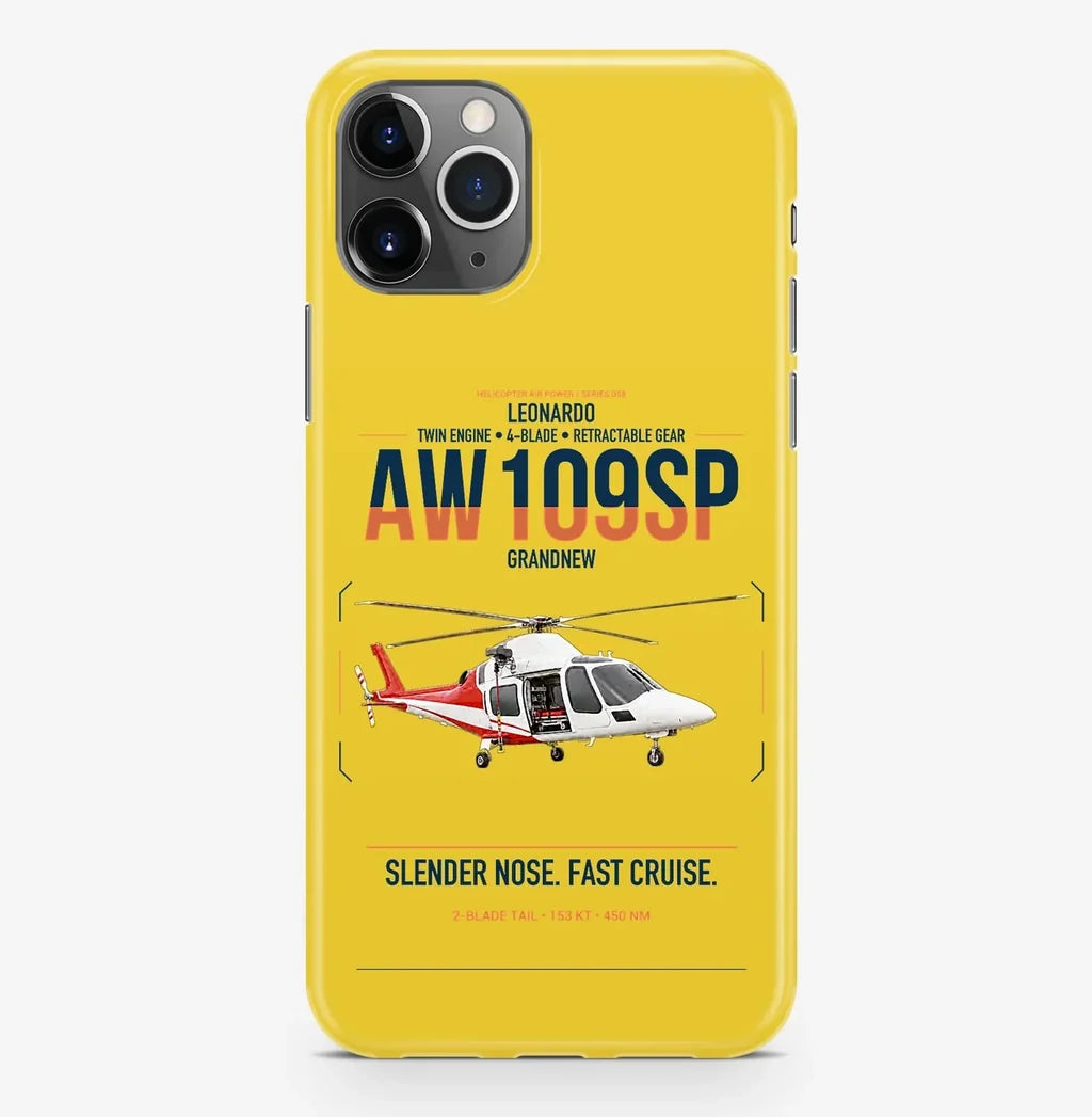 Leonardo AW109SP GrandNew design on yellow magsafe iphone case, for iPhone Pro Max