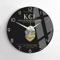 Thumbnail for Kigali International Airport KGL Wall-Clock No-Frame - Black
