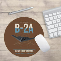 Thumbnail for B-2A Spirit design on brown round mouse pad