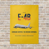 Thumbnail for E-4B Nightwatch vertical canvas print - no frame - yellow background