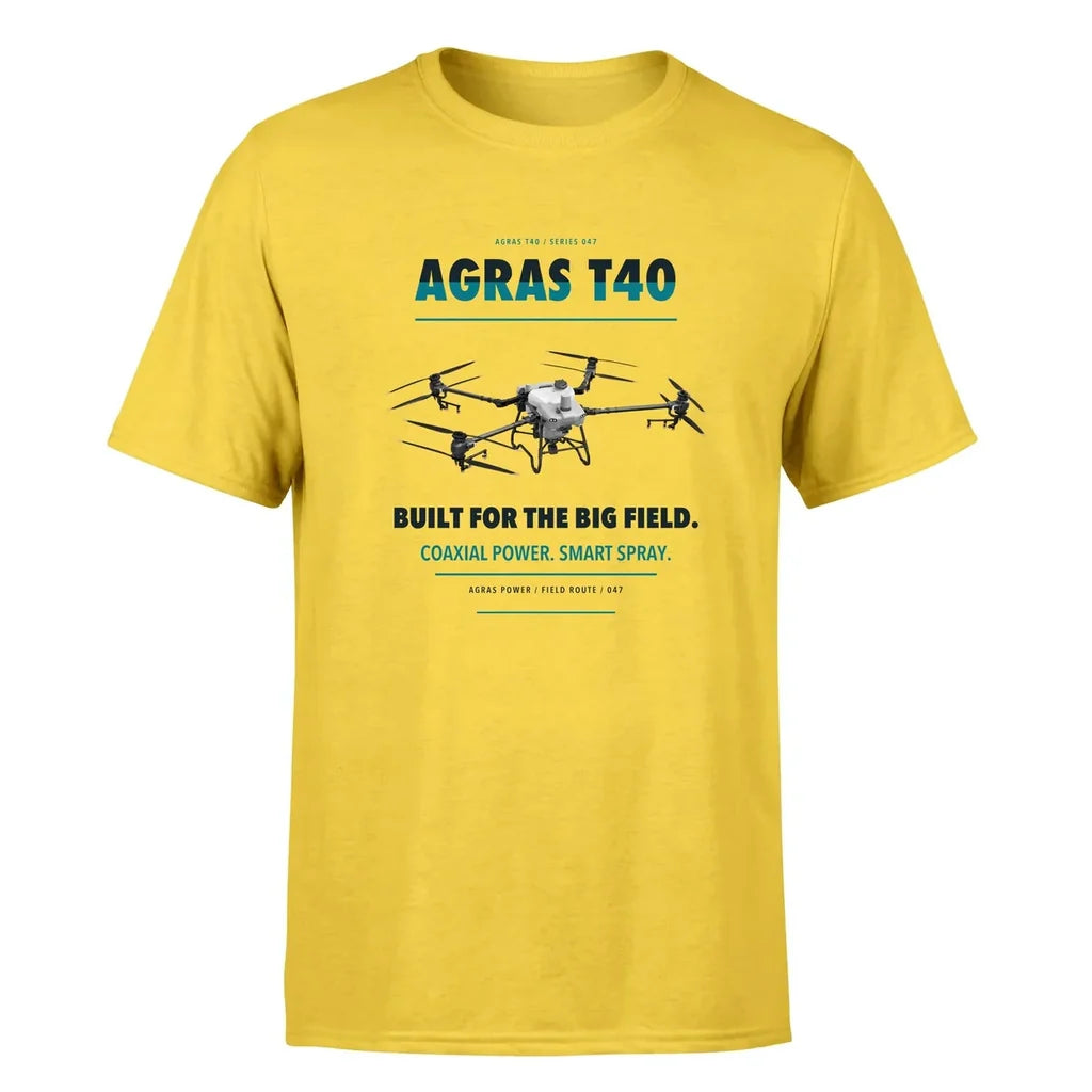 DJI Agras T40 design on yellow single side