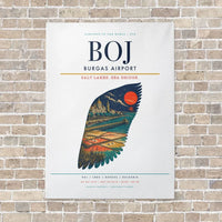 Thumbnail for Burgas Airport BOJ - Canvas No Frame - White
