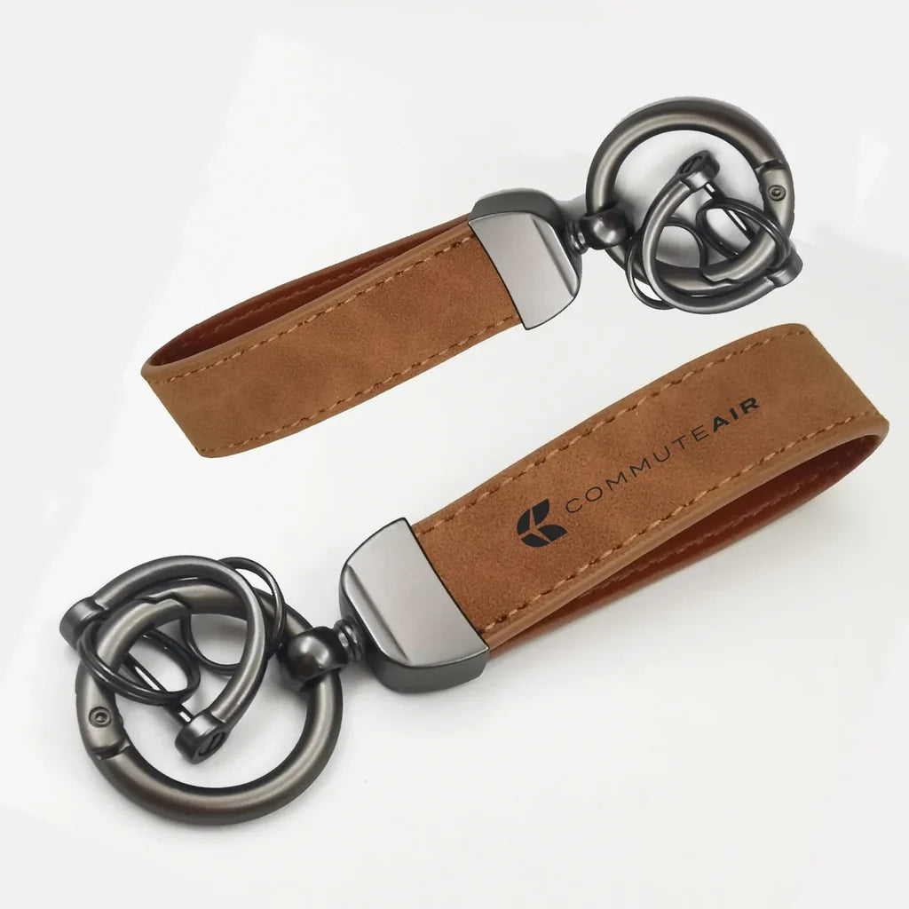 CommuteAir Horseshoe Buckle key chain, Camel