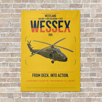 Thumbnail for Westland Wessex HU5 vertical canvas print - no frame - yellow background
