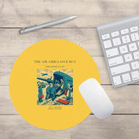 Thumbnail for VINTAGE G4506 - The Air Ambulance Run - Designed Mouse Pads design on yellow round