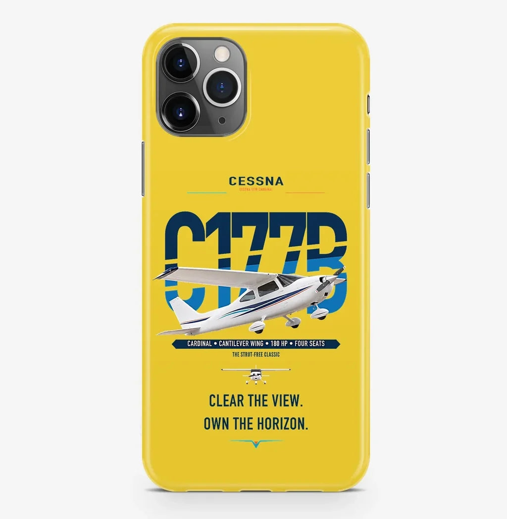 Cessna 177B Cardinal design on yellow magsafe iphone case, for iPhone Pro Max