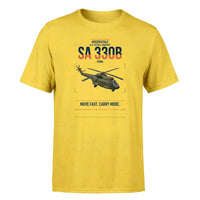 Thumbnail for Aérospatiale SA 330B Puma design on yellow t-shirt, single-side print