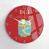 Thumbnail for Grantley Adams International Airport BGI Wall-Clock No-Frame - Red