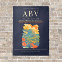 Thumbnail for Nnamdi Azikiwe International Airport ABV - Canvas Framed - Navy Blue