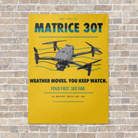 Thumbnail for DJI Matrice 30T vertical canvas print - no frame - yellow background