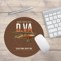 Thumbnail for Albatros D.Va design on brown round mouse pad