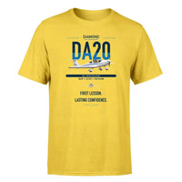 Thumbnail for Diamond DA20 design on yellow t-shirt, single-side print