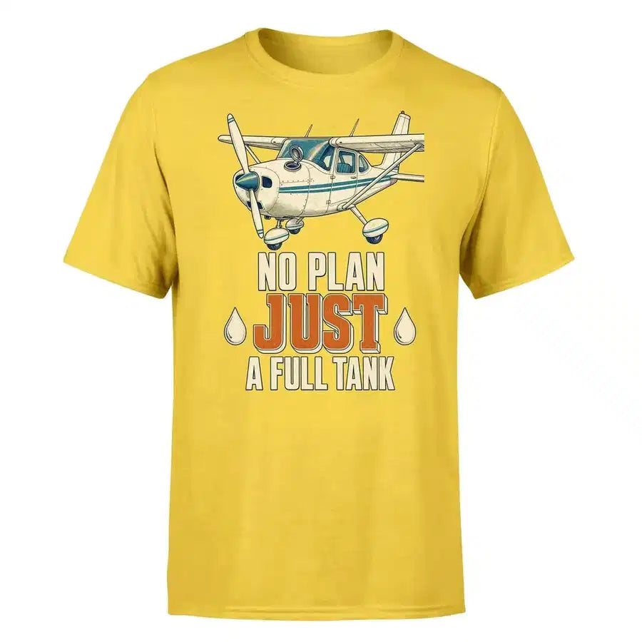SIGNAL 530 - No Plan Just A Full Tank - Premium T-Shirt design on yellow premium t shirt