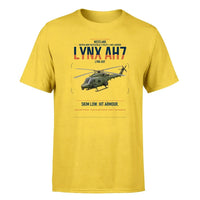 Thumbnail for Westland Lynx AH7 design on yellow t-shirt, single-side print