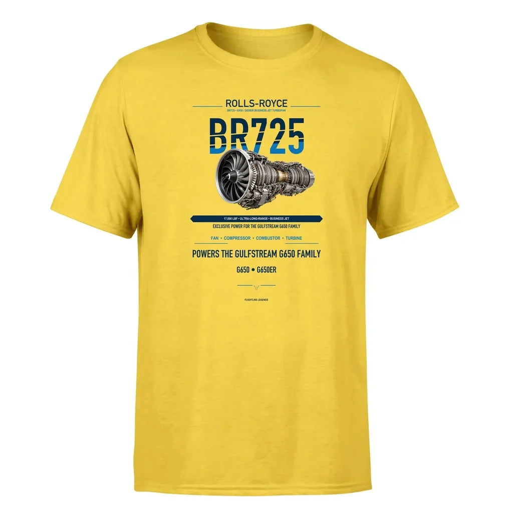 BR725 design on yellow single side
