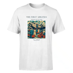 Single-Side Printing — The First Airlines Double-Side T-Shirt