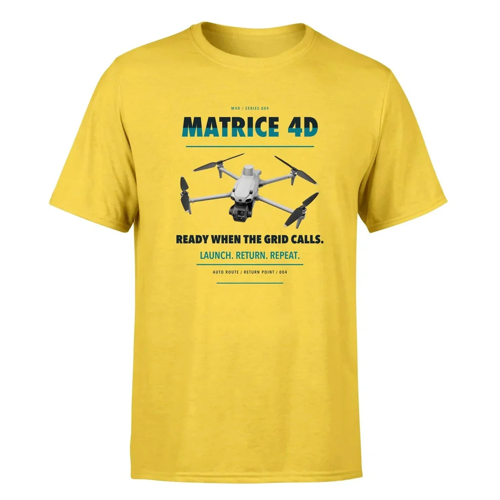 DJI Matrice 4D design on yellow single side