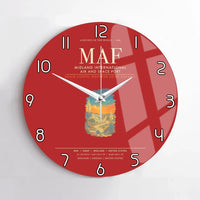 Thumbnail for Midland International Air and Space Port MAF Wall-Clock No-Frame - Red