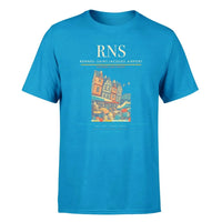 Thumbnail for Rennes–Saint-Jacques Airport (RNS) T-Shirt single-side front print in Turquoise | rennessaint-jacques-airport-rns-double-side-t-shirt