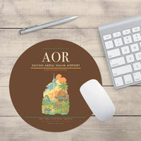 Thumbnail for Sultan Abdul Halim Airport (AOR) design on brown round mouse pad