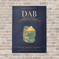 Thumbnail for Daytona Beach International Airport DAB - Canvas Framed - Navy Blue