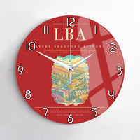 Thumbnail for Leeds Bradford Airport LBA Wall-Clock No-Frame - Red