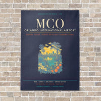 Thumbnail for Orlando International Airport MCO - Canvas Framed - Navy Blue