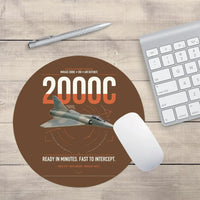 Thumbnail for Dassault Mirage 2000C RDI design on brown round mouse pad