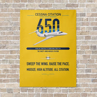 Thumbnail for Cessna Citation 650 - Citation III vertical canvas print - no frame - yellow background