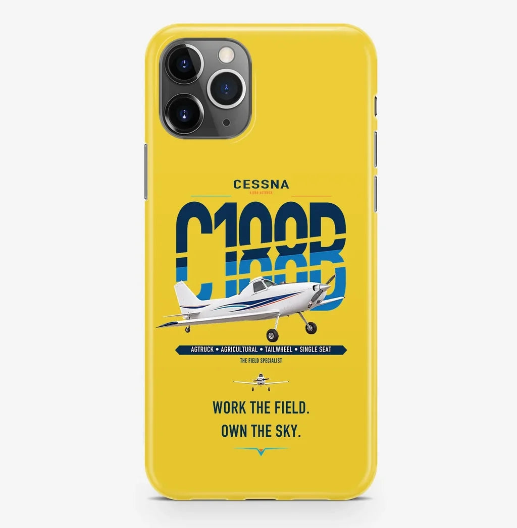 Cessna A188B AgTruck design on yellow magsafe iphone case, for iPhone Pro Max
