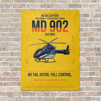 Thumbnail for MD Helicopters MD 902 Explorer vertical canvas print - no frame - yellow background