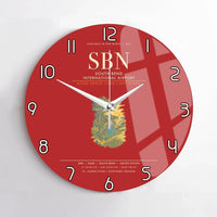 Thumbnail for South Bend International Airport SBN Wall-Clock No-Frame - Red