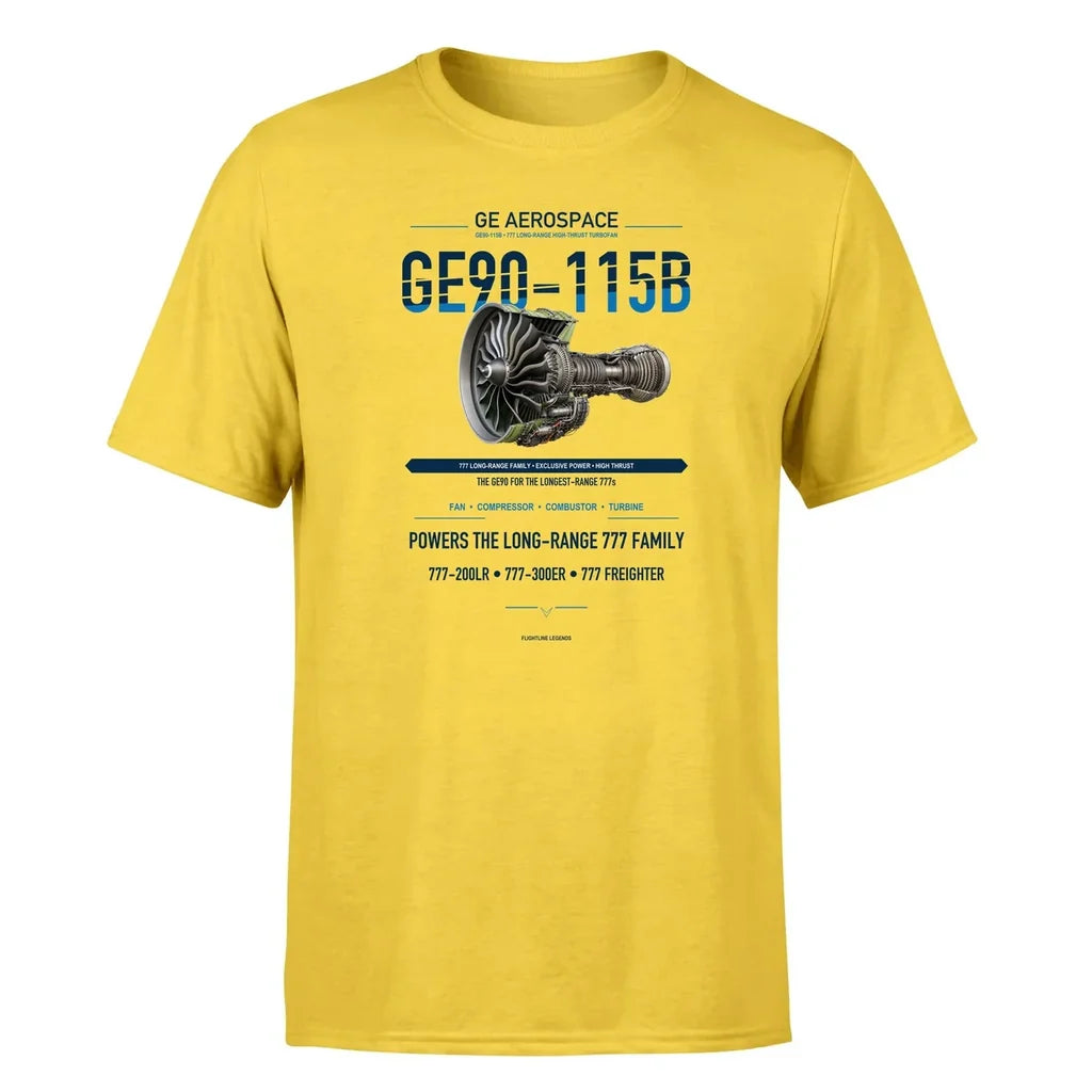 GE90-115B design on yellow single side