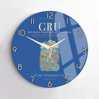 Thumbnail for Sao Paulo Guarulhos International Airport GRU Wall-Clock No-Frame - Blue