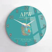Thumbnail for Faleolo International Airport APW Wall-Clock No-Frame - Turquoise