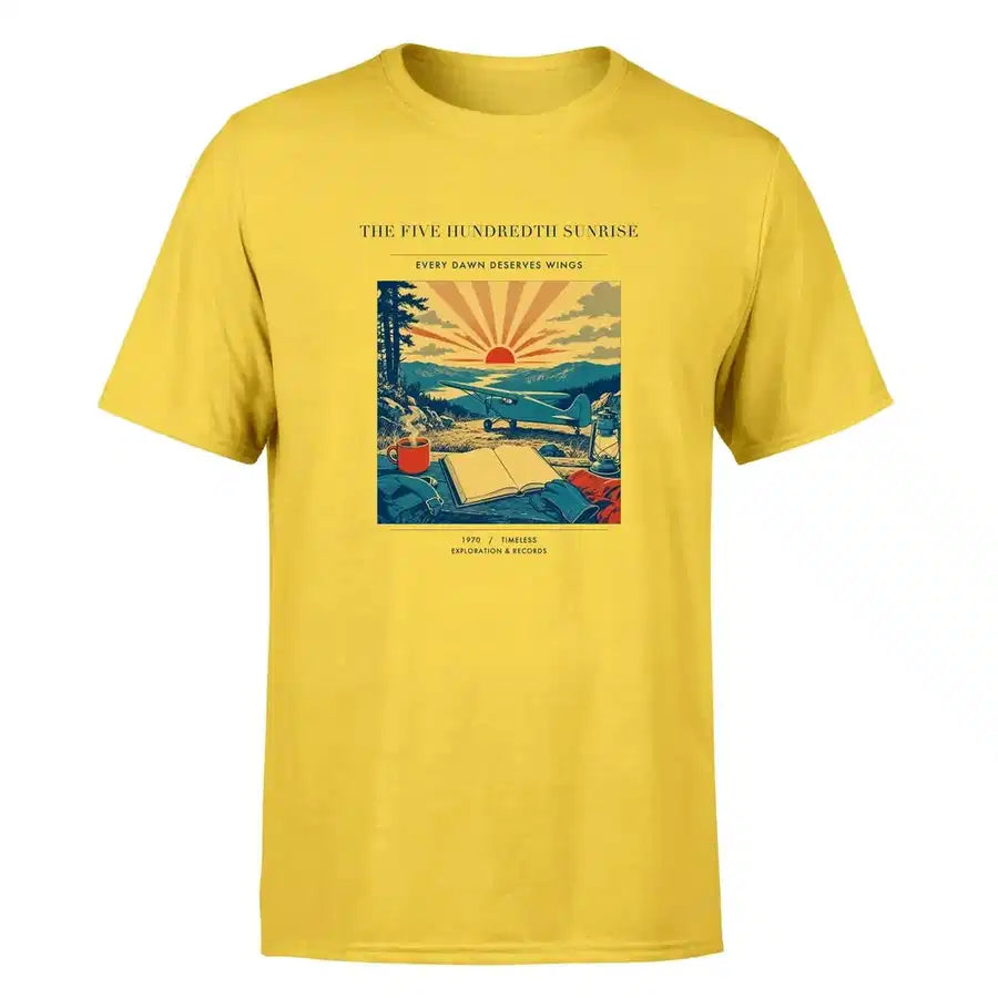 VINTAGE G4500 - The Five Hundredth Sunrise - Premium T-Shirt design on yellow premium t shirt