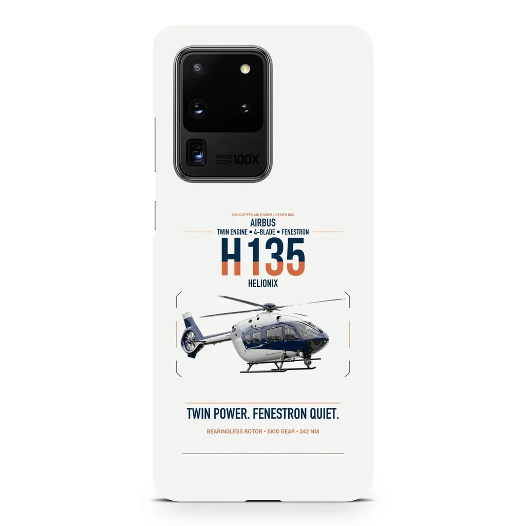 Airbus H135 design on samsung case - white