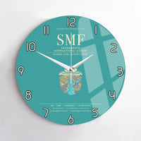 Thumbnail for Sacramento International Airport SMF Wall-Clock No-Frame - Turquoise