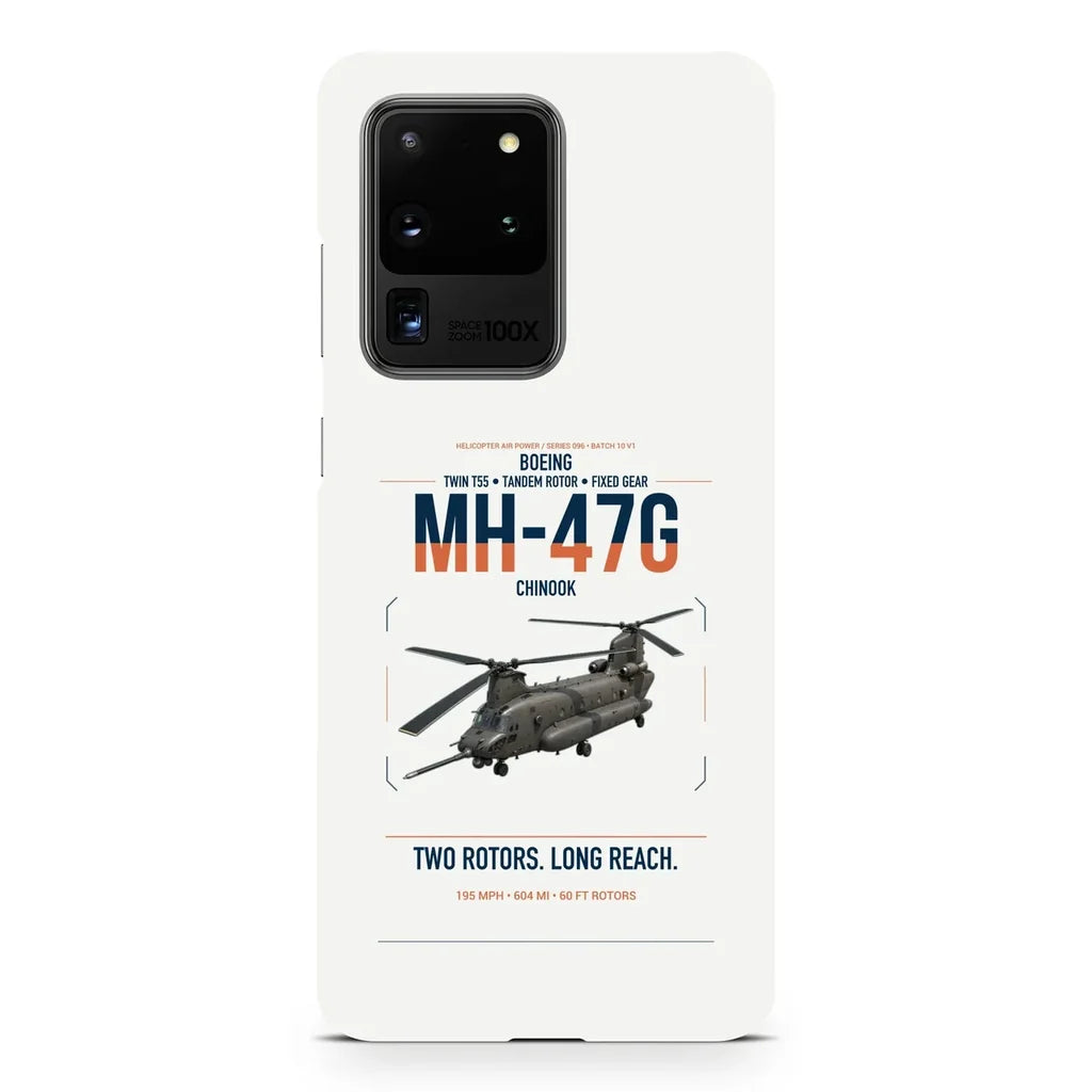 Boeing MH-47G Chinook design on samsung case - white