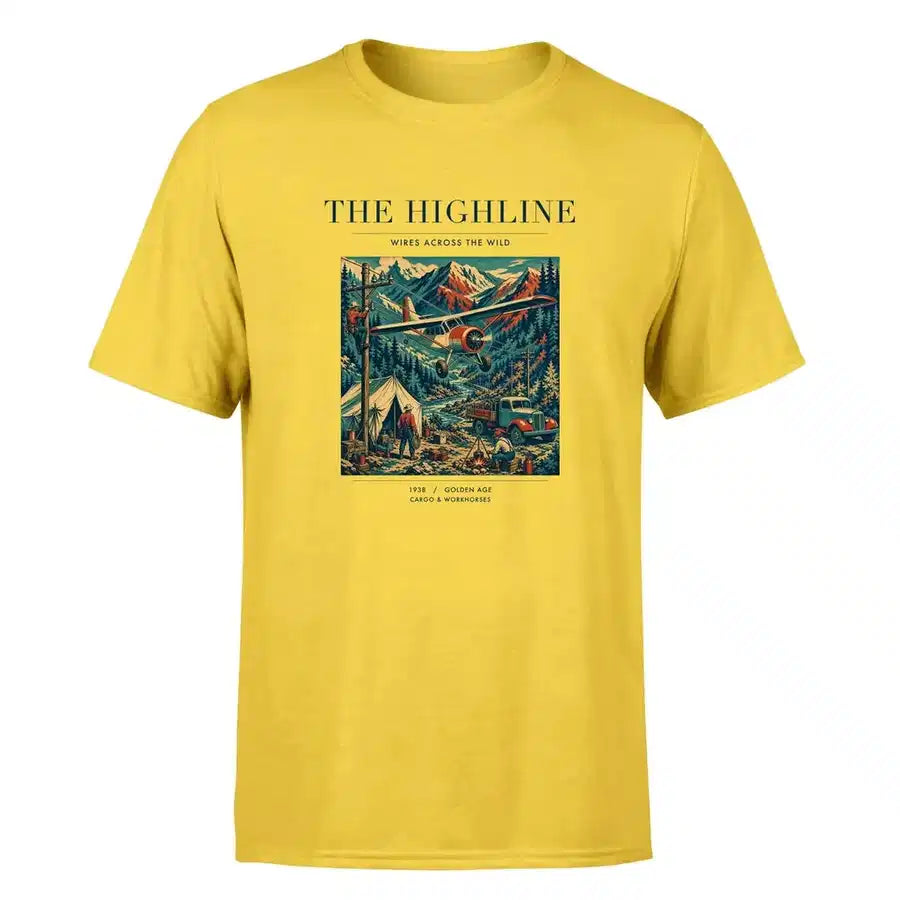 VINTAGE G4051 - The Highline - Premium T-Shirt design on yellow premium t shirt