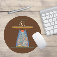 Thumbnail for Sarajevo International Airport SJJ Mouse-Pad Round - Brown