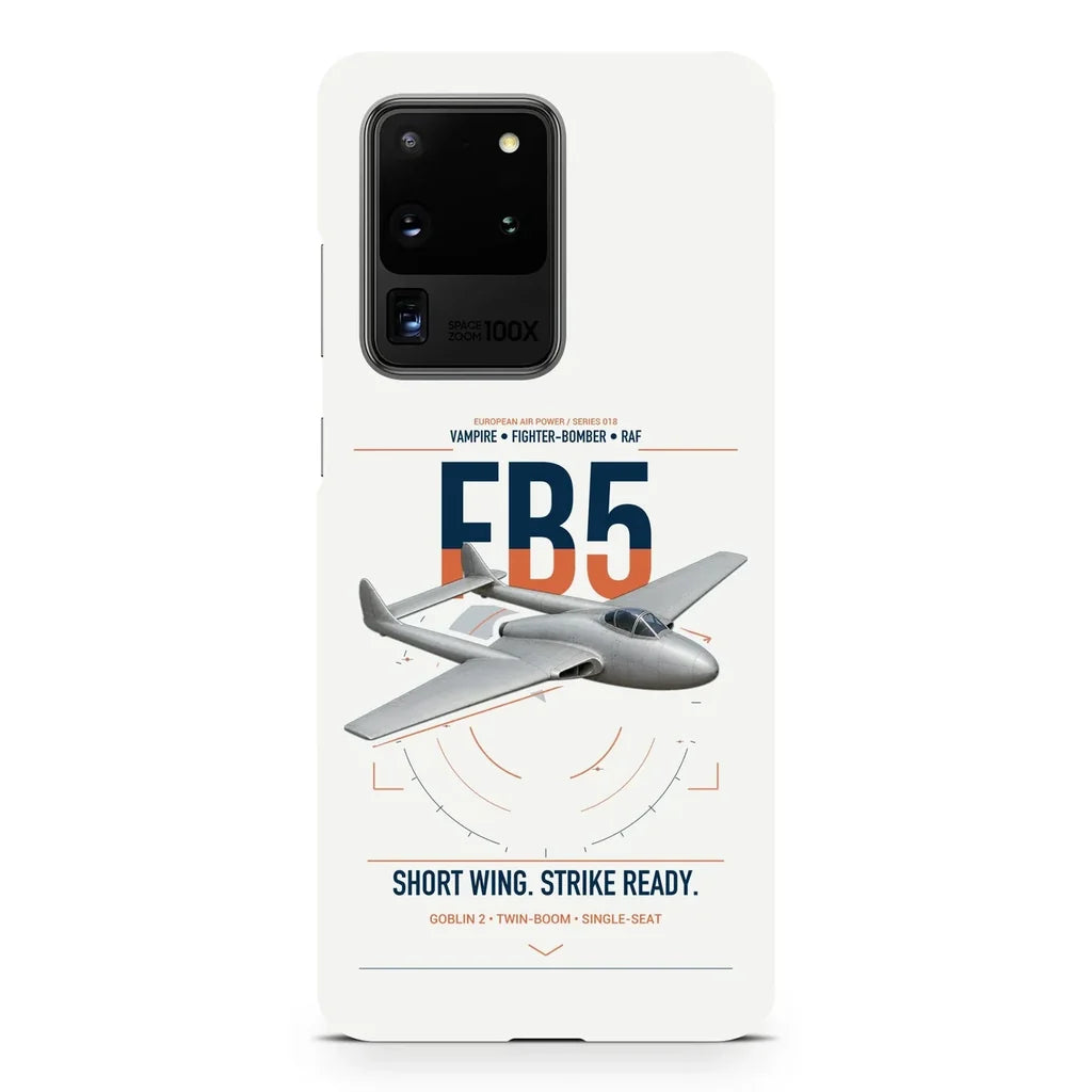 de Havilland Vampire FB5 design on samsung case - white