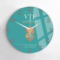 Thumbnail for Wattay International Airport Vientiane VTE Wall-Clock No-Frame - Turquoise