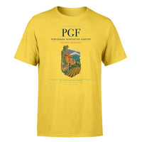 Thumbnail for Perpignan–Rivesaltes Airport (PGF) T-Shirt single-side front print in Yellow | perpignanrivesaltes-airport-pgf-double-side-t-shirt