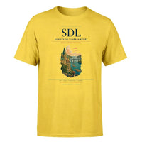 Thumbnail for Sundsvall-Timrå Airport (SDL) T-Shirt single-side front print in Yellow | sundsvall-timrå-airport-sdl-double-side-t-shirt