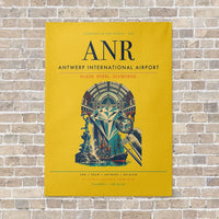 Thumbnail for Antwerp International Airport ANR - Canvas No Frame - Yellow
