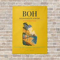 Thumbnail for Bournemouth Airport BOH - Canvas No Frame - Yellow